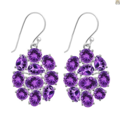 Real Amethyst Gemstone Jewelry: 