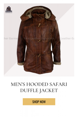 Men’s Hooded Safari Duffle Jacket: 