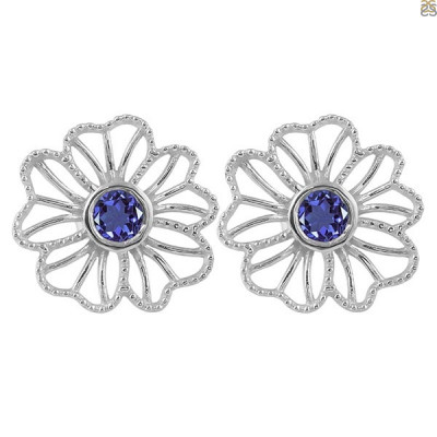 Iolite Earrings for Luminous Nights: 