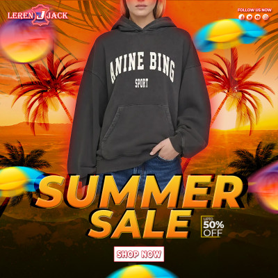 Anine Bing Pullover Hoodie: 