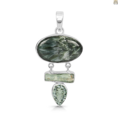 Buy Natural Wholesale Seraphinite Pendants from Rananjay Exports: 