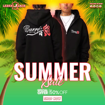 Carre Rara Black Hoodie: 