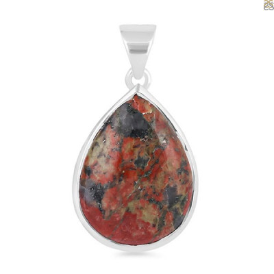 Brilliant Reflections: Unakite Pendant: 