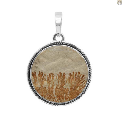 Psilomelane Dendrite Pendant - A Stone With Beautiful Treelike Arrangement: 