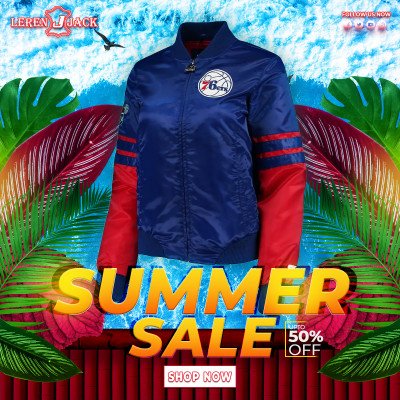 Philadelphia 76ers Tie Breaker Blue Jacket: 