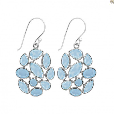 Aquamarine Earrings - A Watery Artistry: 