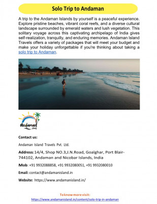 Solo Trip to Andaman: 
