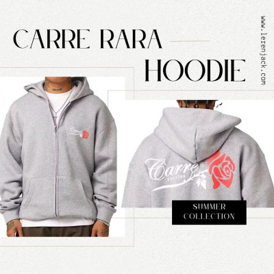 Carre Rara Grey Hoodie: 