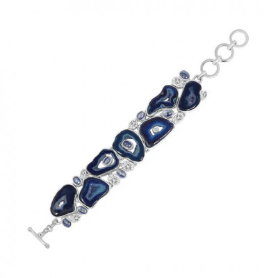 Blue Agate Jewelry | Agate Blue Jewelry Online at Sagacia Jewelry: 