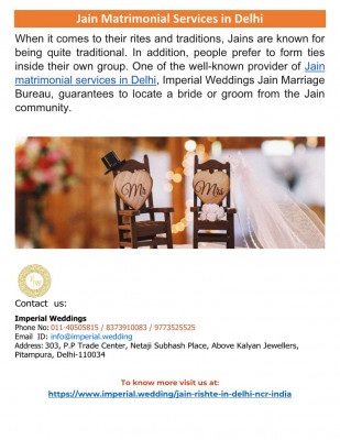 Jain Matrimonial Services in Delhi: 