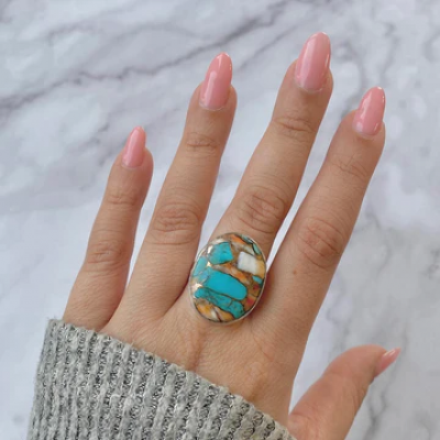 Immerse Yourself in the Vibrant Fusion of Oyster Turquoise Jewelry: 