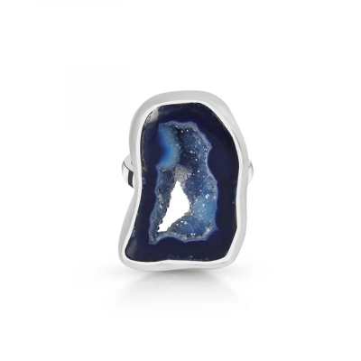Stunning Statement Blue Agate Ring For your Mother: 