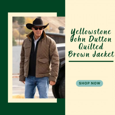 Yellowstone John Dutton Quilted Brown Jacket: 