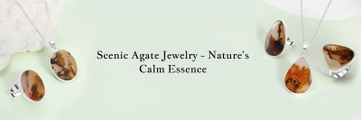 Harmony of Elements: Nature-Inspired Scenic Agate Jewelry for Tranquility: 