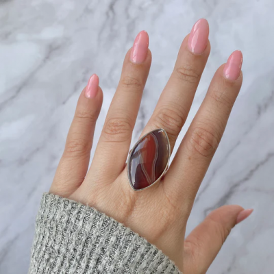 How to Care for Your Statement Red Botswana Agate Ring: 