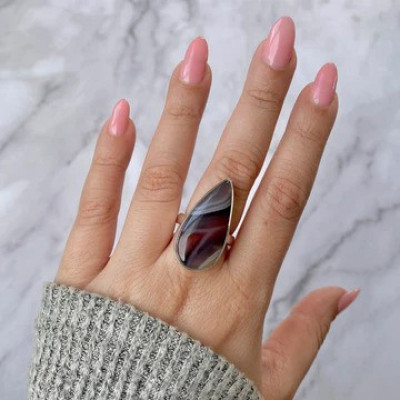 Red Botswana Agate Rings: Radiate Fearless Confidence: 