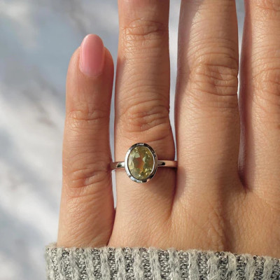 Shop Dainty Lemon Quartz Rings Collection Online at Sagacia jewelry: 