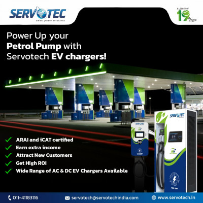 Power up your Petrol Pump with Servotech EV Chargers: 
