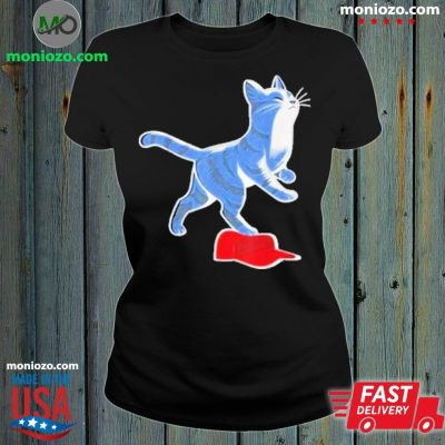 Kamala Harris Cat Stepping On Maga Red Hat Shirt: 