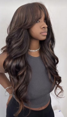 Natural Beauty with Human Hair Closure Wig: 