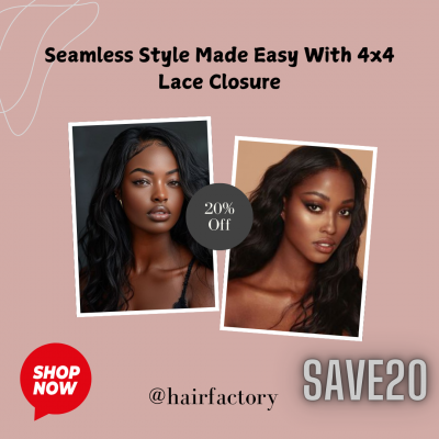 Seamless Style Made Easy With 4x4 Lace Closure: 