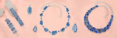 Elegance in Blue: The Allure of Agate Jewelry: 