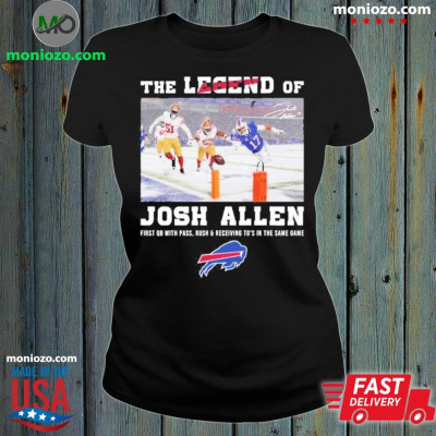 Official NFL Buffalo Bills The Legend Of Josh Allen T-Shirt: 