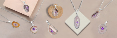 Radiant Amethyst Stalactite Jewelry: Nature's Sculpted Elegance: 