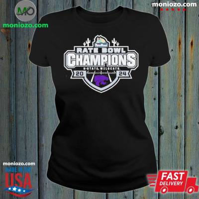 Official Kansas State Wildcats Champions 2024 Rate Bowl Champions NCAA College Football Bowl Vintage Tee Shirt: 