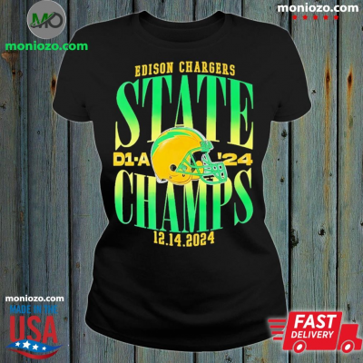 Official Edison Chargers State Champs D1-A 2024 Vintage Tee Shirt: 