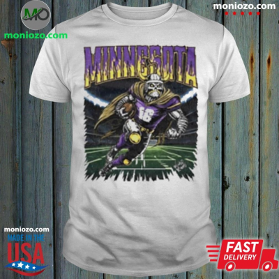 Official Minnesota Vikings skeleton player graphic Shirt: 