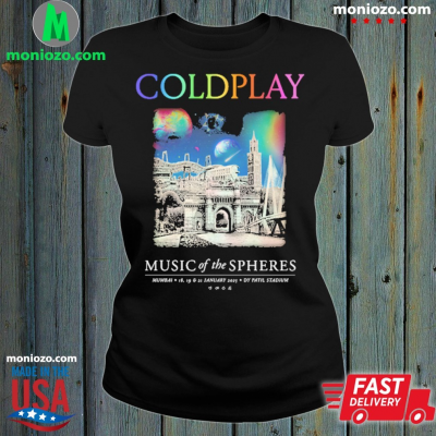 Official Coldplay Music Of The Spheres Mumbai January 2025 Music Of The Spheres t-shirt: 