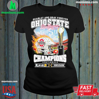 Official Scarlet And Gray Forever Ohio State 2025 CFP National Champions T-shirt: 