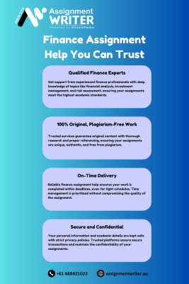 Finance assignment help you can trust: 