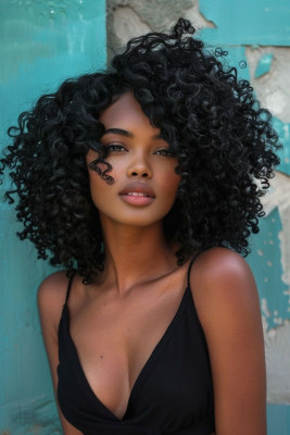 Kinky Curly Human Hair Wig – Effortless Curls, Natural Look: 