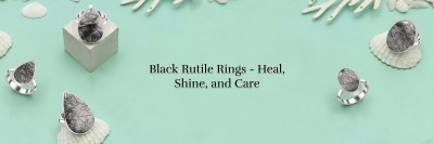 Bold & Mysterious: Black Rutile Stone Rings Collection: 