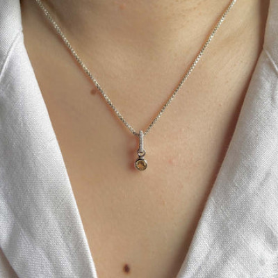 Elegant & Delicate Dainty Citrine Pendants for a Radiant Glow: 