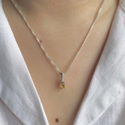 Dainty Citrine Pendants: A Touch of Sunshine and Elegance: 