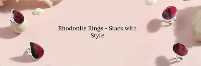 Glamourized Rhodonite Rings - A Short Ride To The World of Roses: 