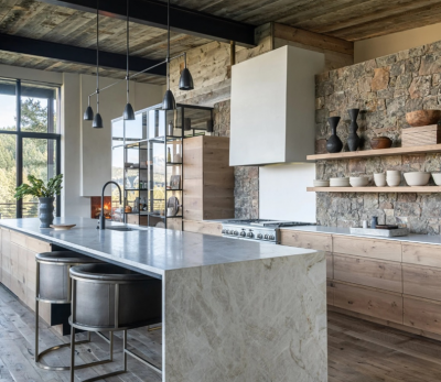 Modern Farmhouse Kitchen Cabinets Blending Contemporary And Rustic Styles: 
