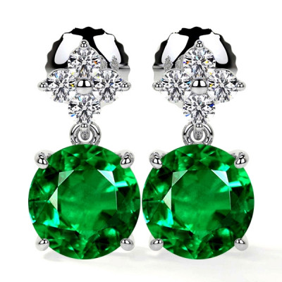 Alexandrite Earrings in Untreated Enhancement: 