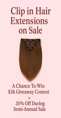 Natural Look with Black Clip In Hair Extensions: 