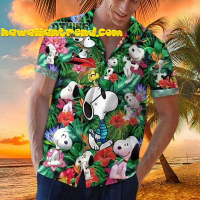 Funny Snoppy Relaxing Hawaiian Shirt: 