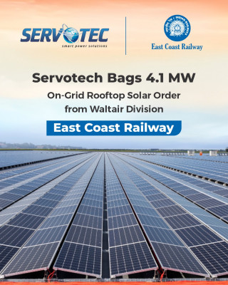 Servotech Bags 4.1 MW On-Grid Rooftop Solar Order from Waltair Division: 