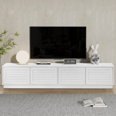 Owen 4 Doors White Entertainment TV Unit: 
