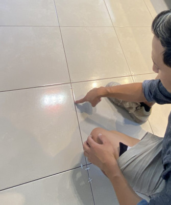 Shower grout repair: 