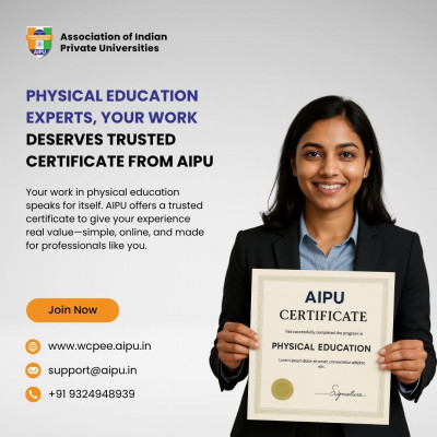 Physical Education Experts, Your Work Deserves a Trusted Certificate from AIPU: 