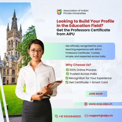 Looking to Build Your Profile in the Education Field? Get the Professors Certificate from AIPU: 