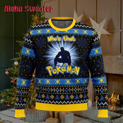 Barry Wood Who’s That Pokemon Ugly Christmas Sweater: 