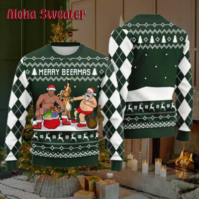 Barry Wood And Santa Beermas Ugly Christmas Sweater: 